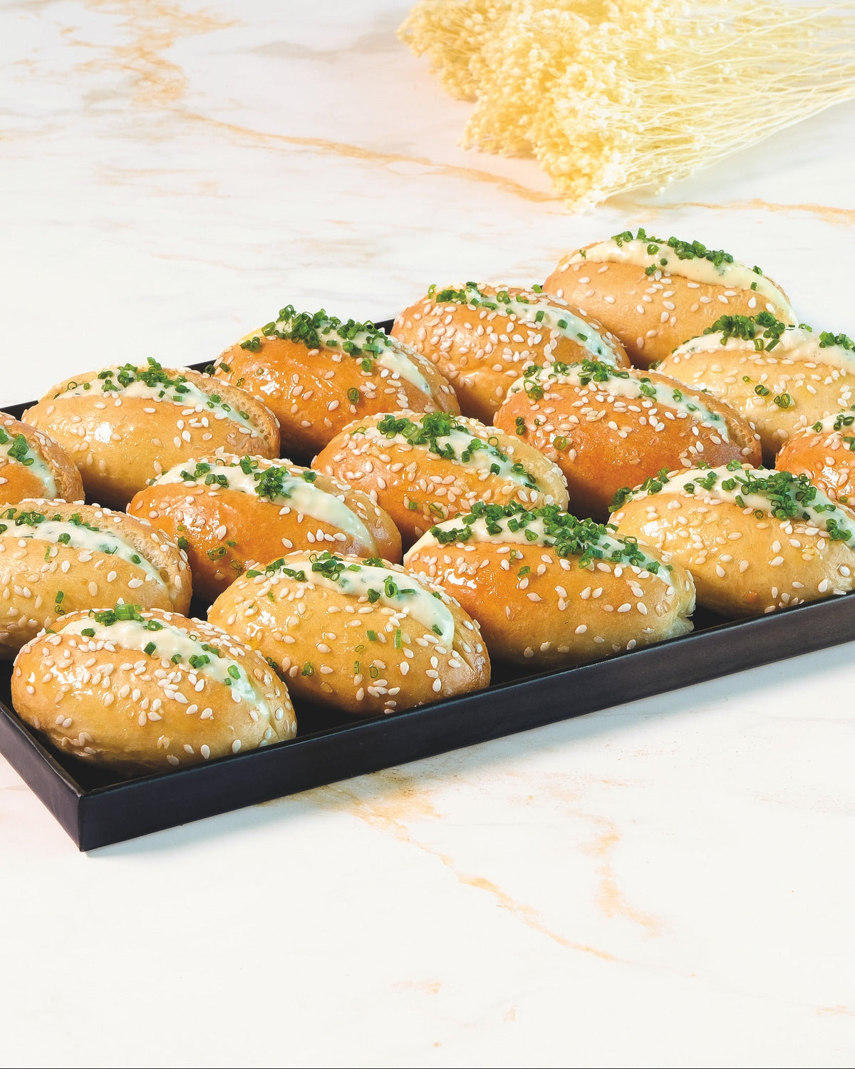 Egg mimosa brioche platter, prepared by C-Gastronomie in Abu Dhabi