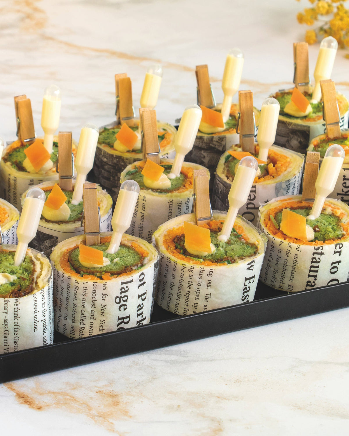 Falafel wrap platter, prepared by C-Gastronomie in Abu Dhabi