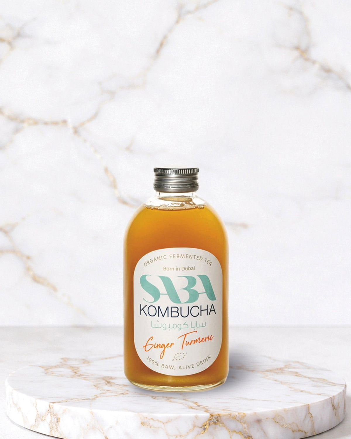 Saba kombucha ginger and turmeric 50 cl, available from C-Gastronomie in Abu Dhabi