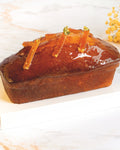 Orange and clementine cake with gold leaf, prepared by C-Gastronomie in Abu Dhabi