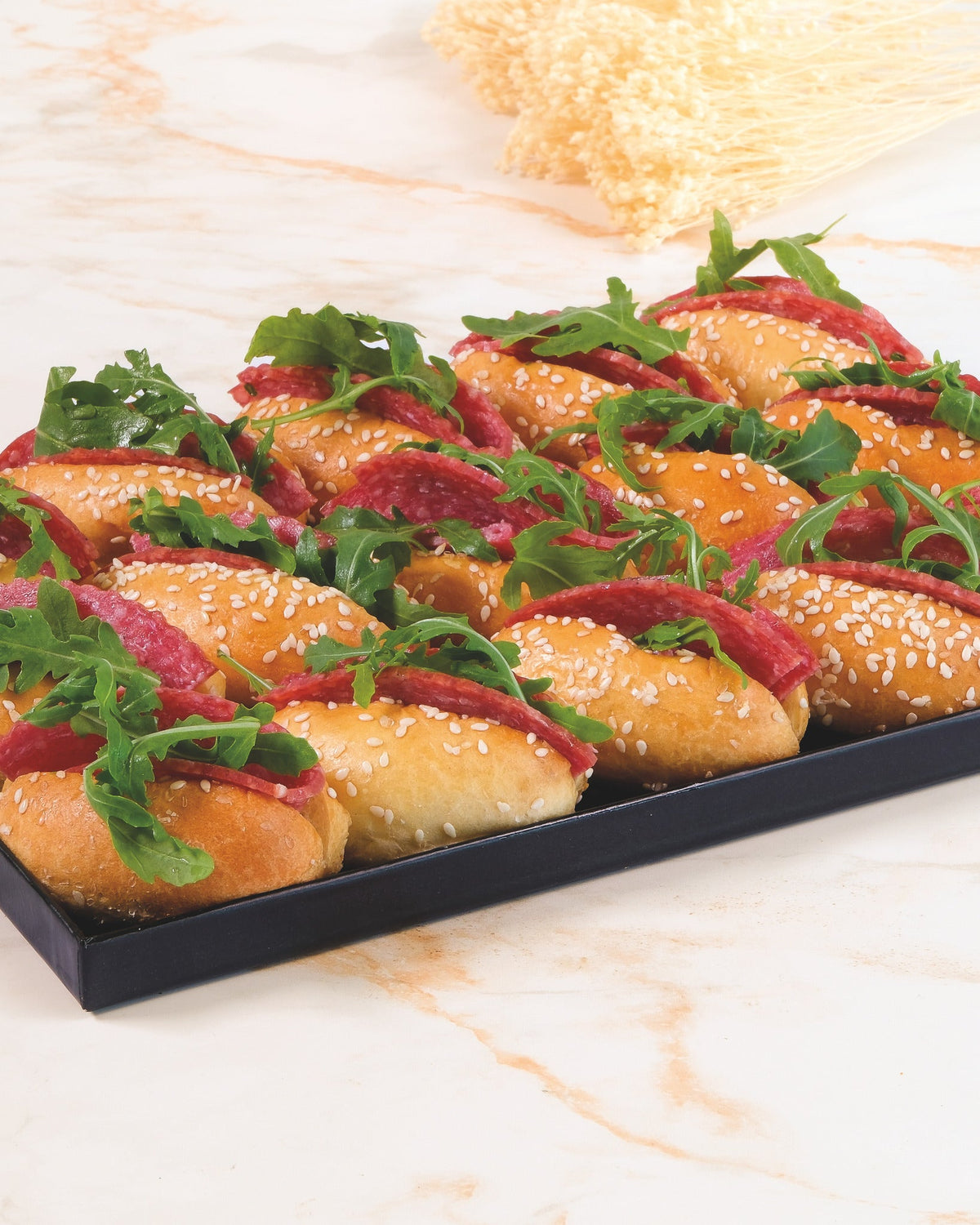 Rosette salami brioche platter, prepared by C-Gastronomie in Abu Dhabi