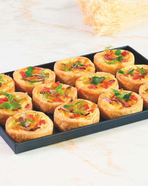 Mini Vegetarian Puff Pastry Tart – 12 pieces