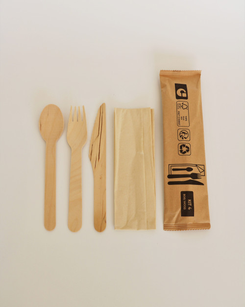 4-in-1 Wooden Cutlery Set